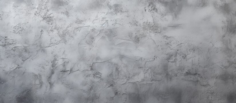 A closeup monochrome photography of a freezing grey concrete wall with a texture resembling a twig pattern, set against a sky with cumulus clouds
