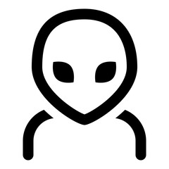 Alien icon in outline style. Simple extraterrestrial vector illustration — pixel-perfect icon.