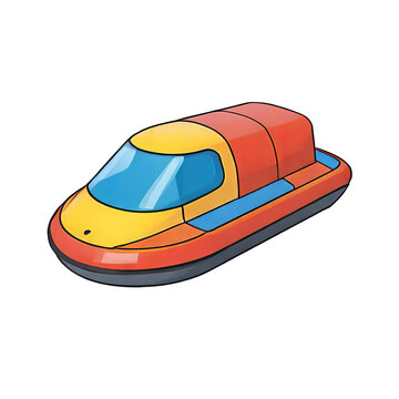 recommend clip art: Hovercraft Hand Drawn Cartoon Style Illustration