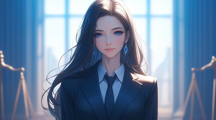 弁護士の女性、天秤7