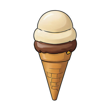 recommend clip art: Ice Cream Hand Drawn Cartoon Style Illustration