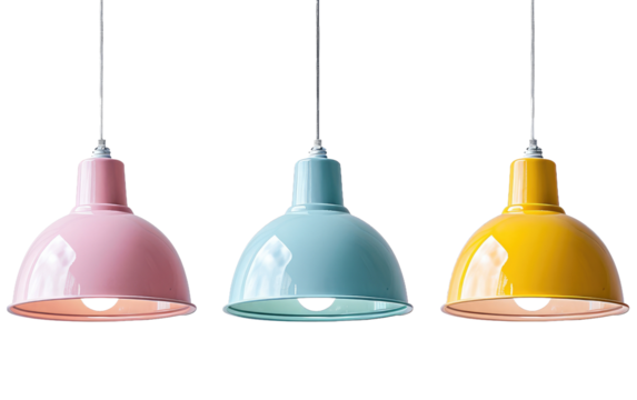Plastic Lighting Fixtures isolated on transparent Background