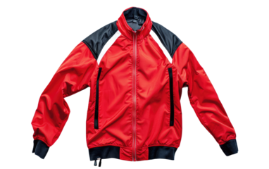 Crimson Athletic Coat isolated on transparent Background