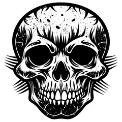 Grunge Vector Skulls