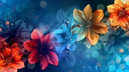 Flowery abstract background. Modern illustration.