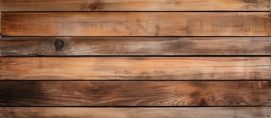 A detailed shot showcasing a row of brown wooden planks forming a rectangle on a hardwood wall, displaying a beautiful wood grain pattern