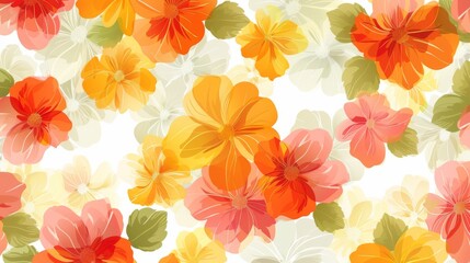 Background of flowers in modern format