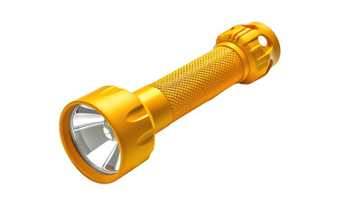 Glowing Yellow Torch isolated on transparent Background