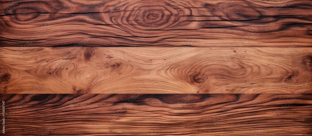 Sticker a closeup of a brown hardwood plank with a beautiful grain pattern, possibly used for flooring. the 