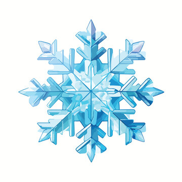 A magnified image of a snowflake showcasing