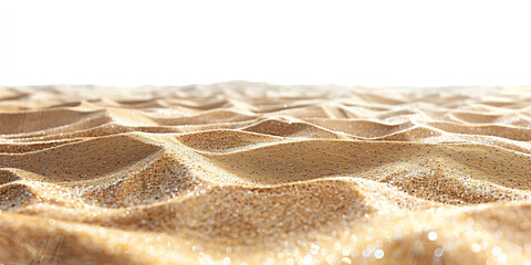 Beach or desert sand on white background 
