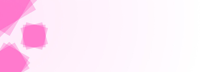 Abstract geometrical white digital web horizontal banner design template blank with place for text . Square purple pink transparent stripes lines shapes