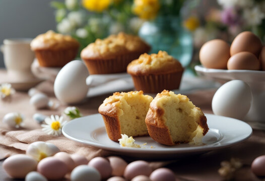 eggs muffins easter table Food Flowers Family Spring Cake Celebration Cooking Breakfast Holiday Colorful Bakery Photography Egg Dessert Meal Eating Pastry Baked Decoration Sweet