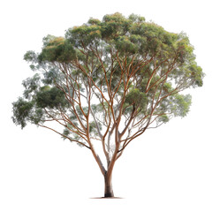 Paperbark tree on isolated background