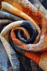 fabric made in Nordic weaving style, textured photograph