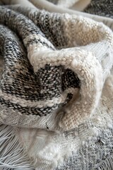fabric made in Nordic weaving style, textured photograph