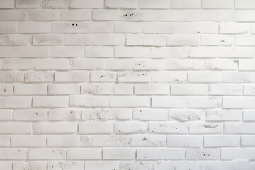 Fototapeta premium White Painted Brick Wall Texture, Minimalist Interior Design Background, Clean and Modern Aesthetic
