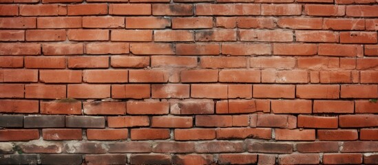A detailed close up of a brown brick wall with numerous rectangular bricks, showcasing the intricate brickwork and expert craftsmanship of a bricklayer