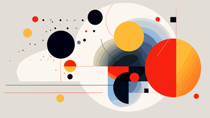 Obraz premium Flat vector illustration of a geometric pattern. 