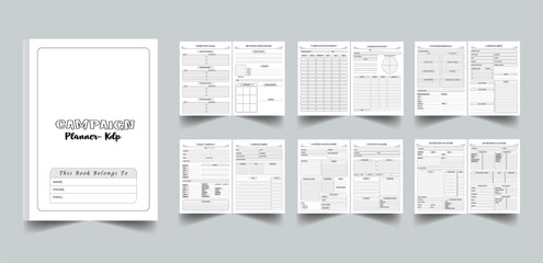 Campaign planner design layout template