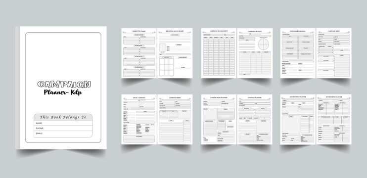 Campaign planner design layout template