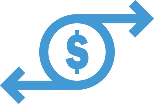 Art & Illustration, money transfer Icon. Chargeback contour sign. quick fund cash back symbol. Currency exchange refinance. Return on investment. Refund stock market business. Vector line illustratior