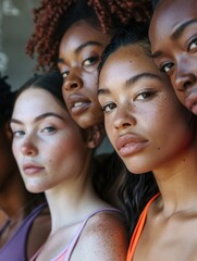 Fototapeta premium Group of women with different skin tones