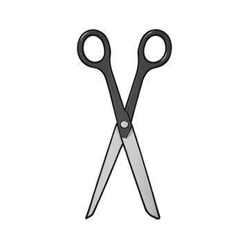 recommend clip art: Scissor Hand Drawn Cartoon Style Illustration