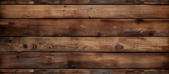 An upclose view of a brown hardwood wooden wall made of rectangular planks with a wood stain finish, creating a beautiful pattern reminiscent of brick flooring