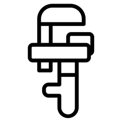 plumber line icon