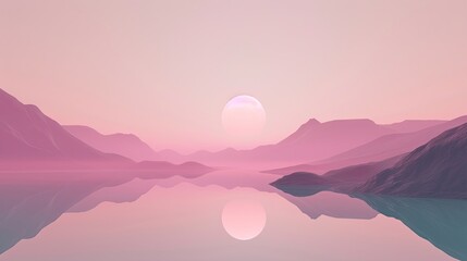 Soft gradient on minimalist background. Clean, simple, serene, subtle, gradient, modern, minimalist, tranquility, harmony, peacefulness. Generated by AI - obrazy, fototapety, plakaty