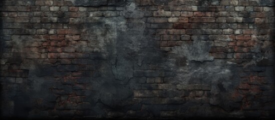 A building material made of brick, resembling a dark brick wall with smoke rising from it. The pattern of brickwork adds to the eerie atmosphere