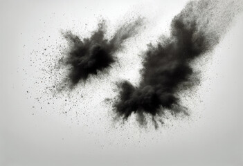 background isolated dust particles explosion texture Abstract Black white overlay