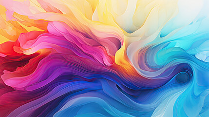 Vivid Colorful Waves of Abstract Beauty Background Ai Generative