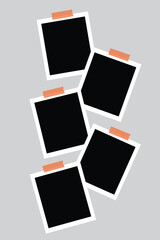 5 photo collage template. vector illustration, new collections