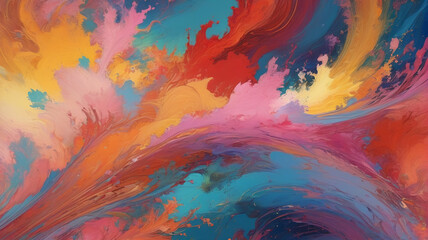 
Beautiful, amazing abstract art with a colorful background, featuring fractal paint and rich texture, generative AI