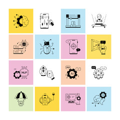  Artificial Intelligence Linear Icon