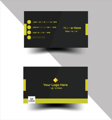 Clean professional business card design template, creative modern geometric visiting card, business card template, personal visiting card with company logo, Business card design template,