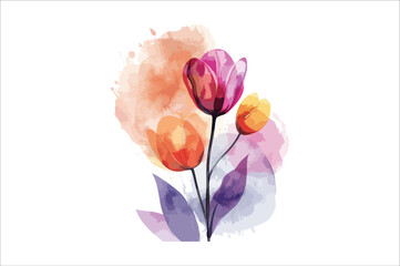 Watercolor brush floral, watercolor flower brush strokes, flower paint brush, flower paint design