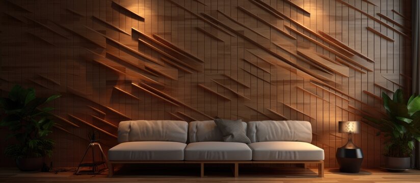 Wooden slat pattern for interior wall decoration