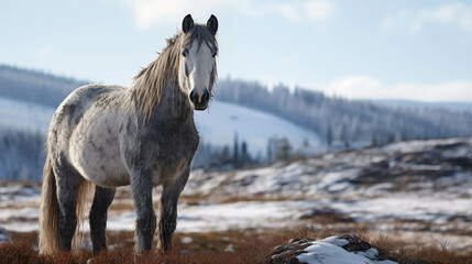 Horses that live in cold regions And have a strong and perfect body.