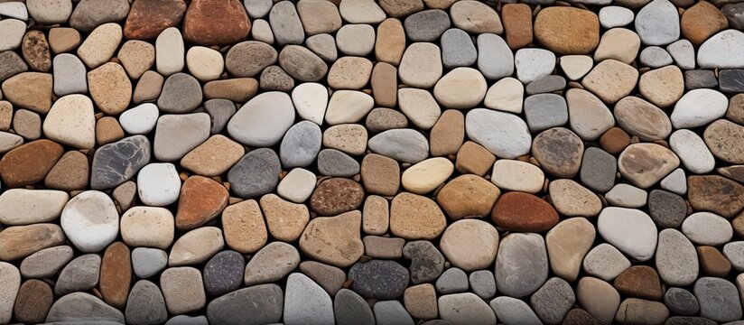 The picture showcases a variety of rocks including building material, cobblestone, natural material, composite material used in flooring, road surface, flagstone, and art