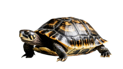 Obraz premium Turtle, Photo of a Turtle isolated on Plain White Background, Photo Studio Shoot of Turtle with a Transparent/PNG Background