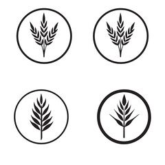 Agriculture wheat Logo Template vector icon design. Vector illustration.