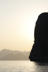 sunset on the island