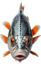 Fish, Photo of a Fish isolated on Plain White Background, Photo Studio Shoot of Fish with a Transparent/PNG Background