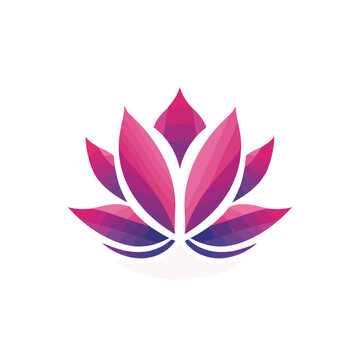 Beauty Lotus Logo Template flat vector illustration
