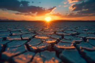 Wandcirkels aluminium Severe drought record heat  © rouda100