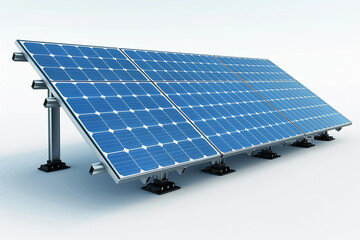 Solar Panels on a White Background