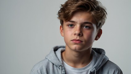 Obraz premium Emotional portrait of teen boy